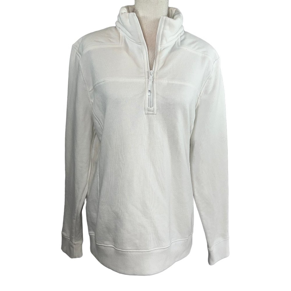 Vineyard Vines White Quarter-Zip Sweatshirt